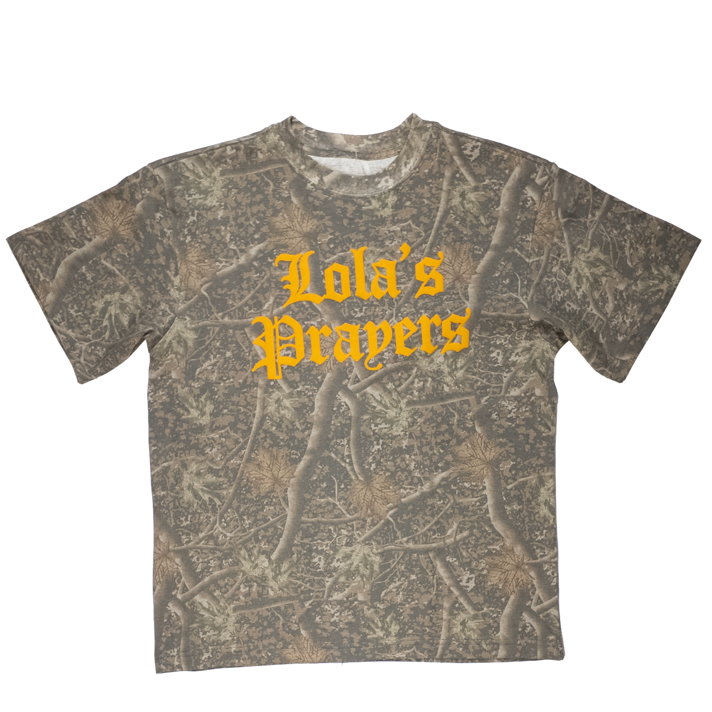 Lola's Prayers T-Shirt in Woodland Cam