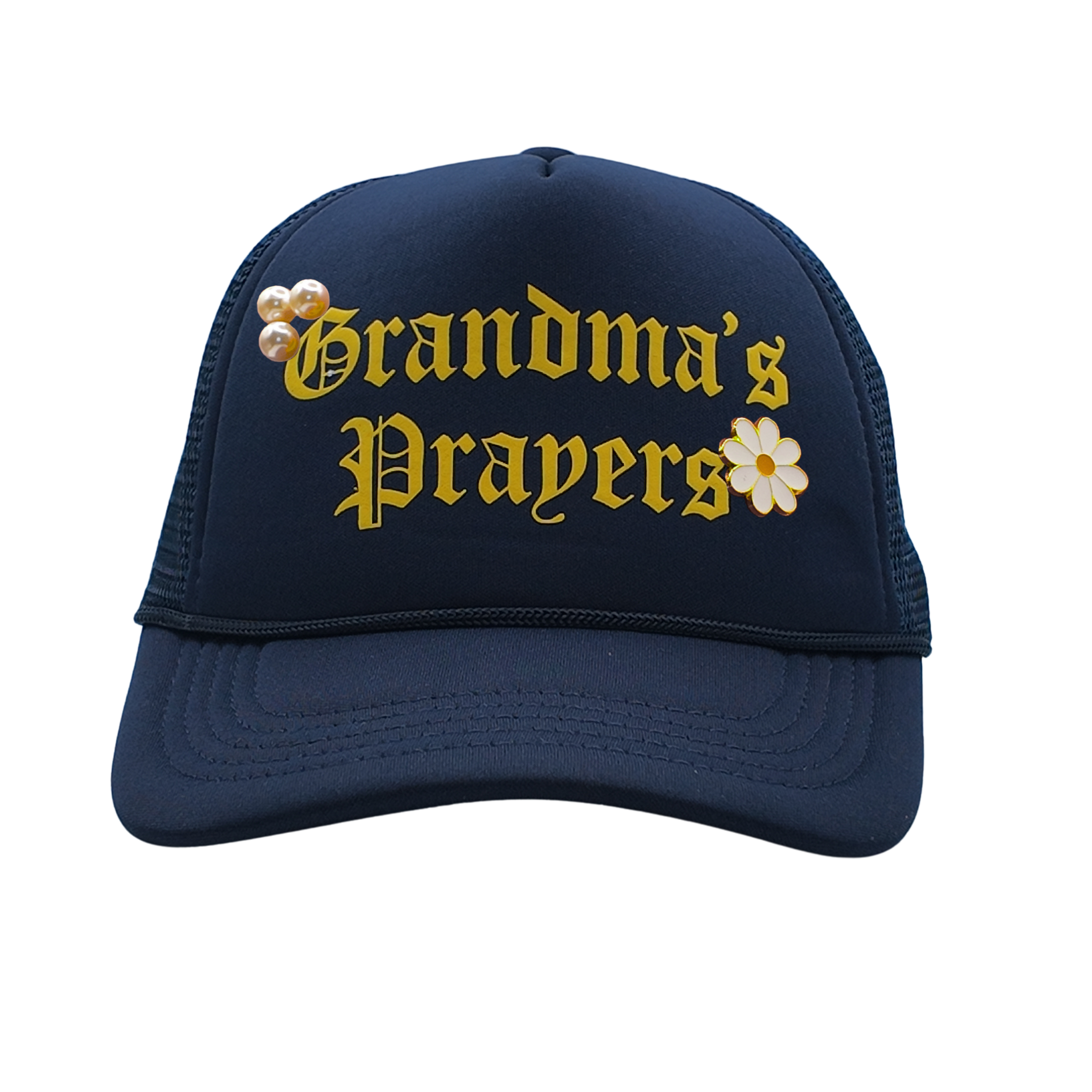 Grandma's Prayers Hat w/Grandma's Pearls