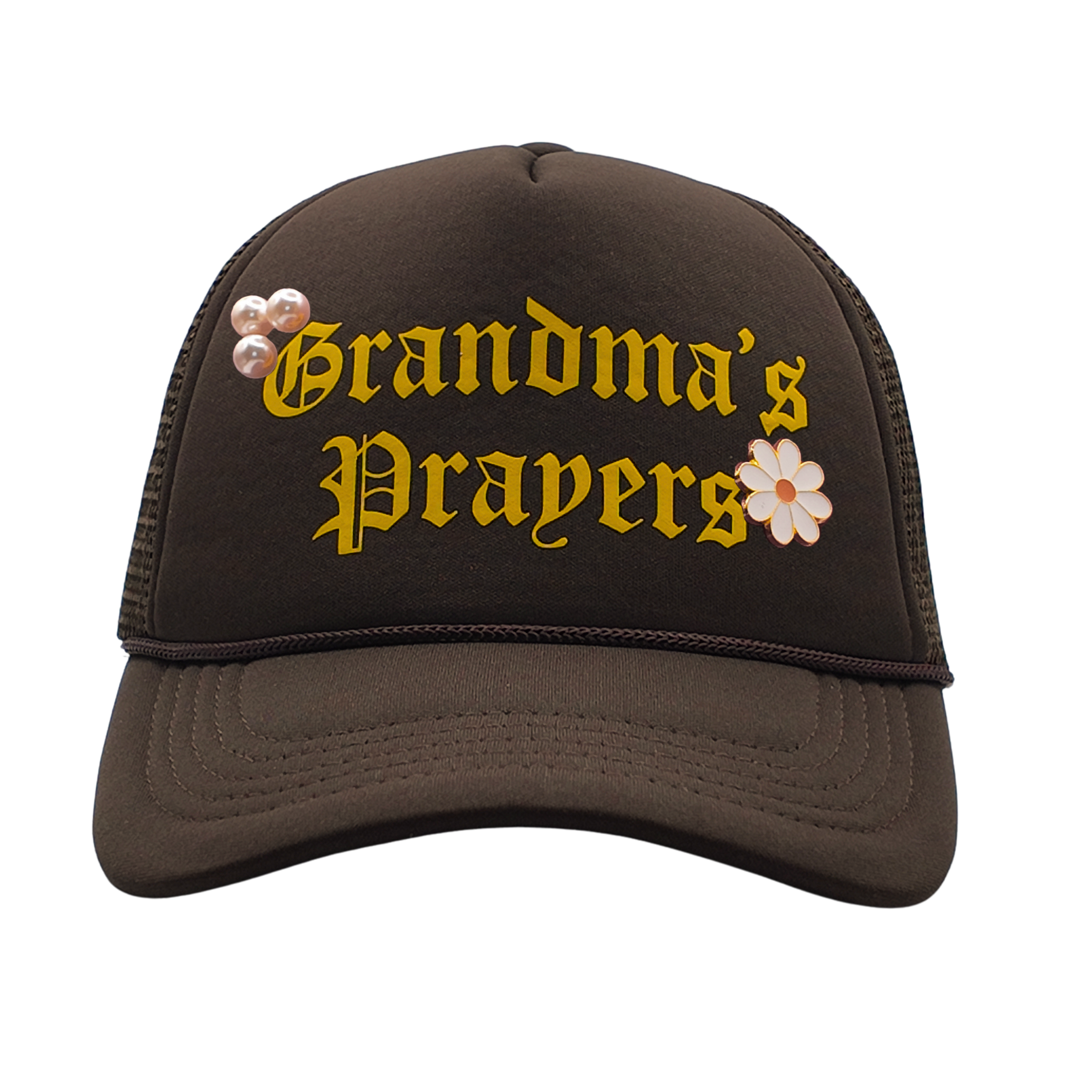 Grandma's Prayers Hat w/Grandma's Pearls