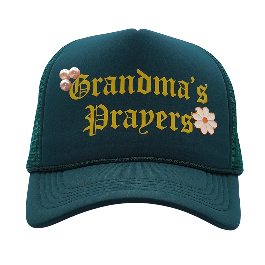 Grandma's Prayers Hat w/Grandma's Pearls