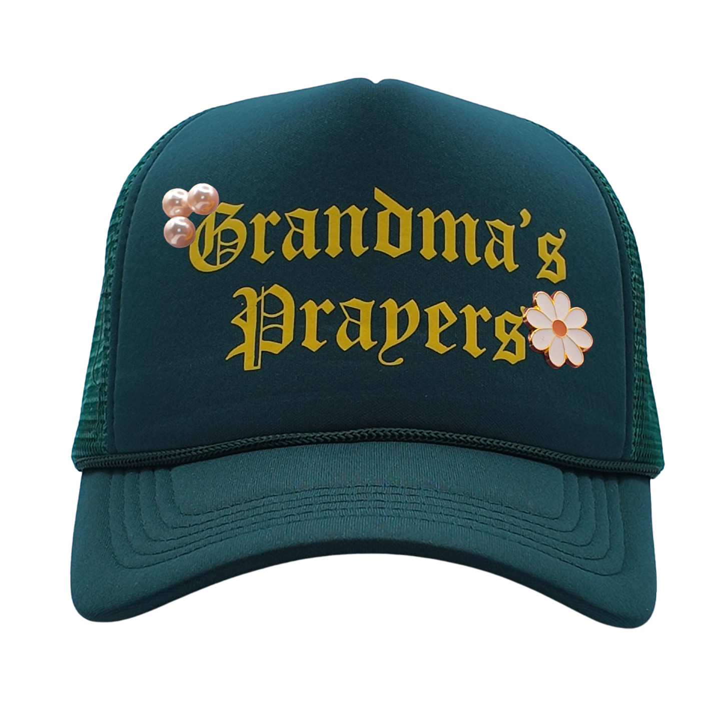Grandma's Prayers Hat w/Grandma's Pearls