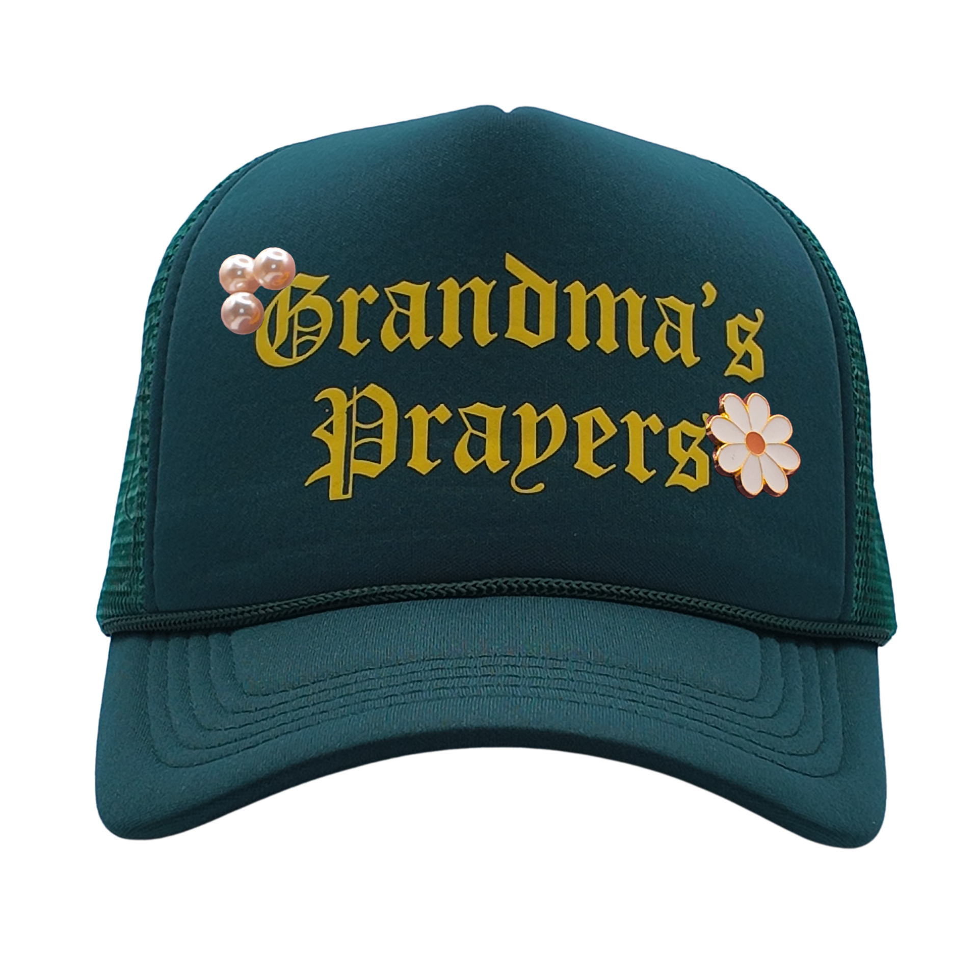 Grandma's Prayers Hat w/Grandma's Pearls
