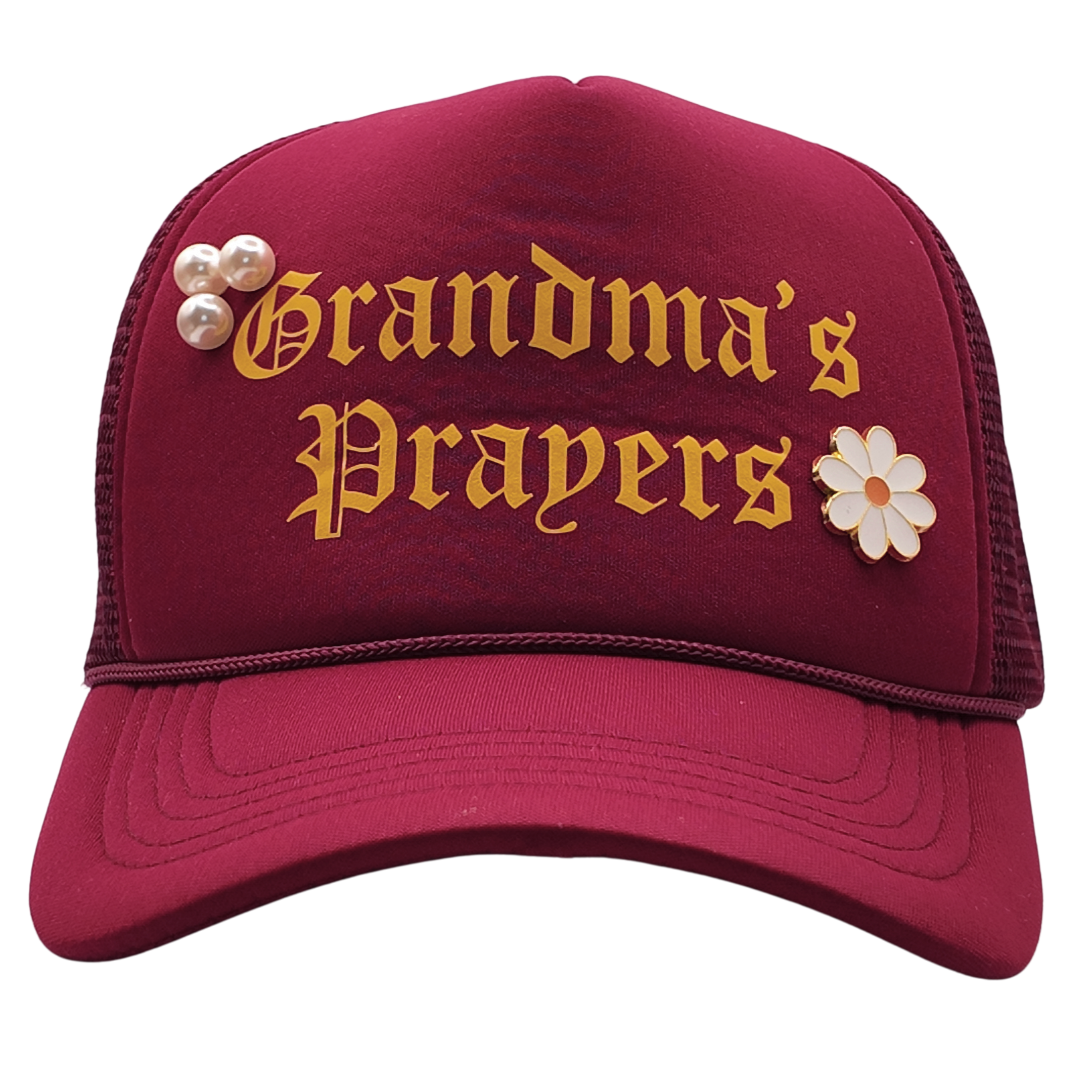 Grandma's Prayers Hat w/Grandma's Pearls